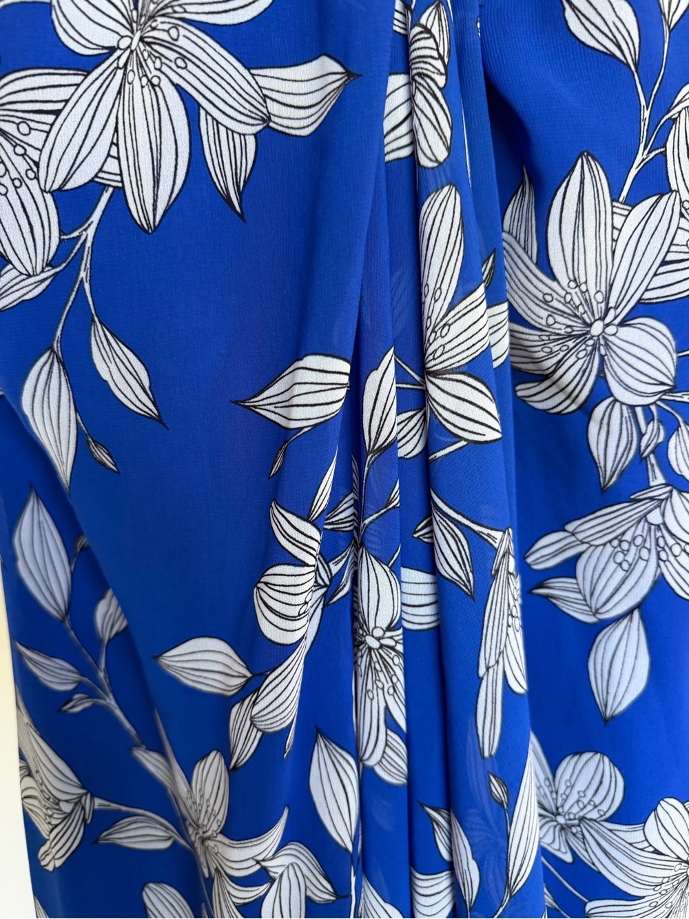 Calvin Klein Cobalt Blue Floral Halter Maxi Dress - Picture 4 of 6